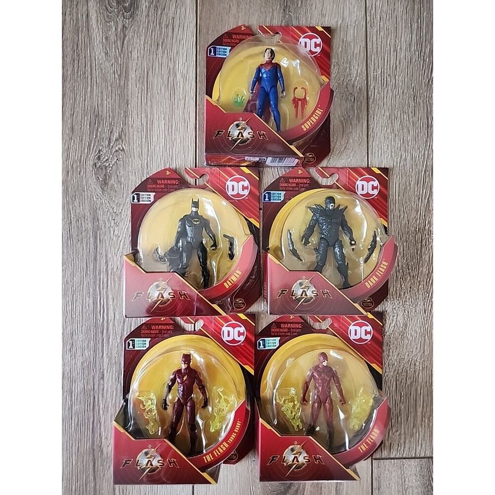 Spin Master Flash 4 inch Figure Lot 1ST EDITION BRAND NEW WHOLE SET 5 FIGURES